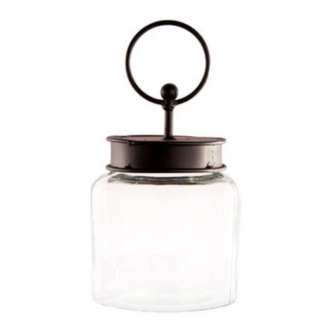 RTC Glass Jar with Black Lid Large