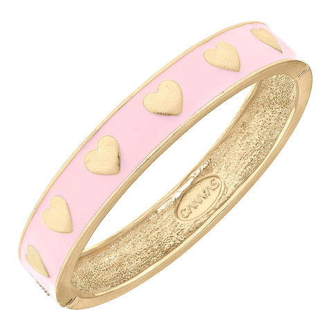 Valentine's Heart Bangle in Pink