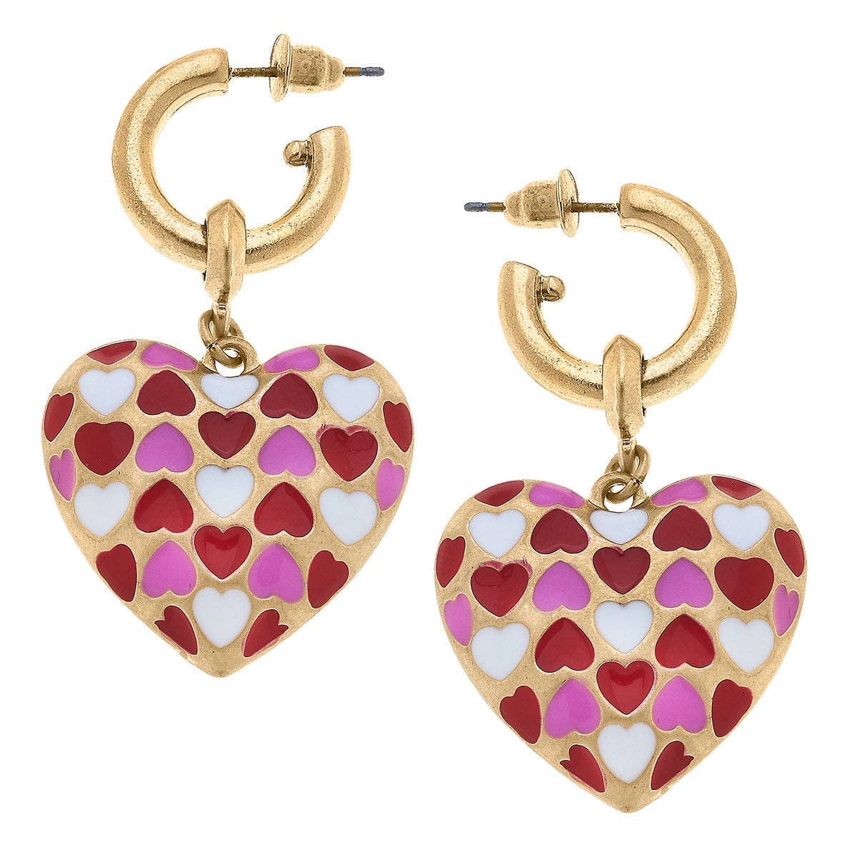 LBECLEY Simple Earrings Valentine's Day Love Letter Envelope Boots Cookies  Keyring Pink Heart Ear Studs Hoop Earrings Set for Women D
