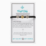 First Holy Communion Bracelet - White or Black