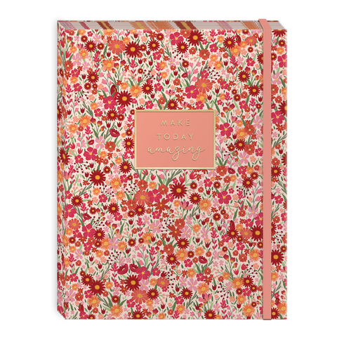 Coral Floral Undated Planner
