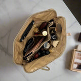 Updated Litt Makeup Case - Nude & Gold