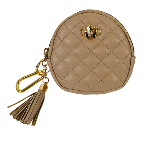 Small Accessories Holder - Tan Quilted