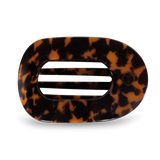 Tortoise Large Flat Round Hair Clip