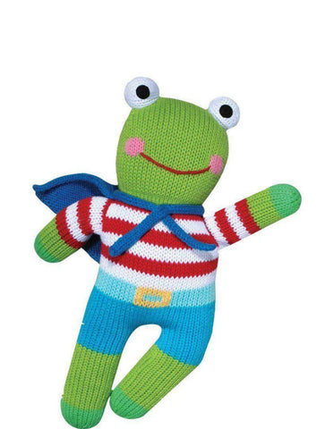 Freddy the Flying Frog Knit Doll 12” Plush