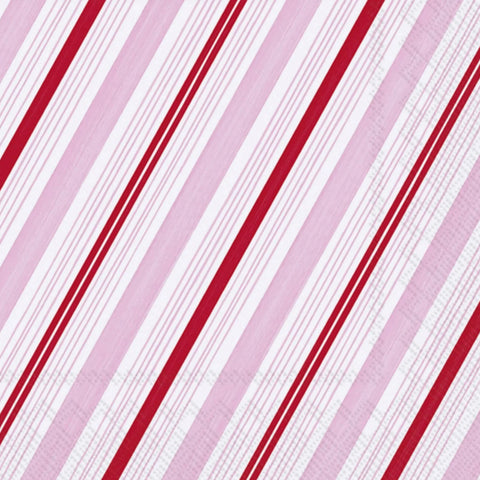 Peppermint Stripes Cocktail Napkin