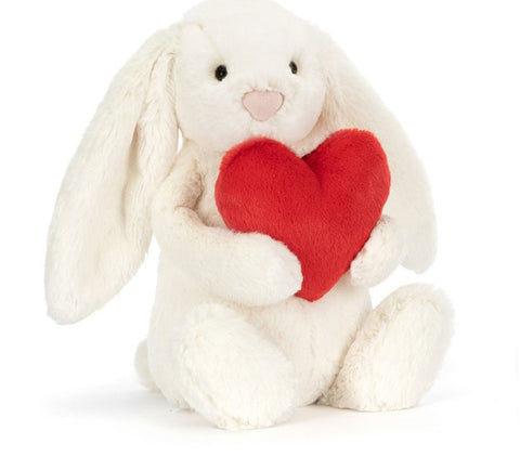 Bashful Red Love Heart Bunny Original