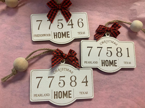 Zip Code Ornaments