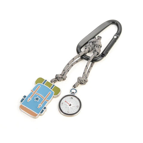 Carabiner Keychain with Backpacking Charms