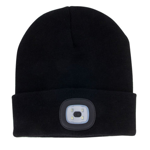 Night Scope Rechargeable LED Beanie- Black