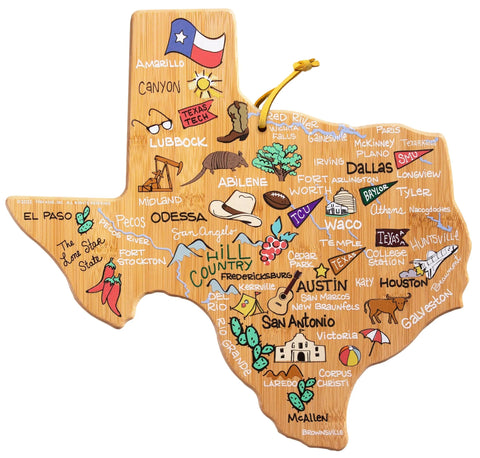 Texas State Shaped Cutting and Serving Board