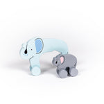 Elephant Mommy & Baby Push Toy