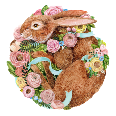 Die-Cut Bunny Bouquet Placemat