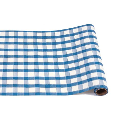 Blue Check Table Runner