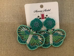 Turquoise Butterfly Beaded Earrings