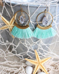 Mint Fringe Earrings