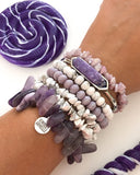 Silver Mulberry Bracelet - Purple